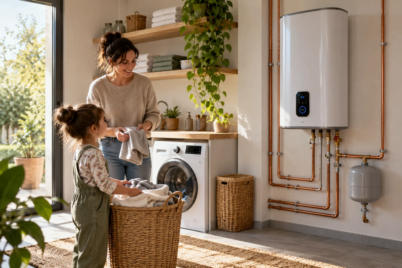 Boiler installato in un ambiente domestico